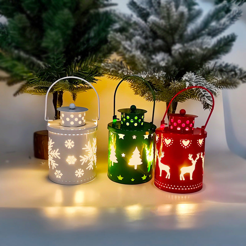 Nordic Style LED Christmas Candle Lanterns – Small Electronic Holiday Lights